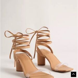 Strappy Ankle Wrap Block Heel